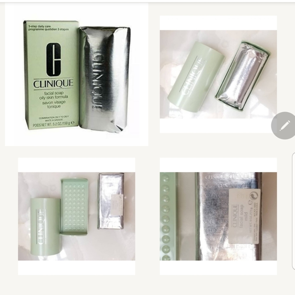 Clinique Facial Soap Normal Skin 6 oz Formula Bar of Soap Still Wrapped Green Co